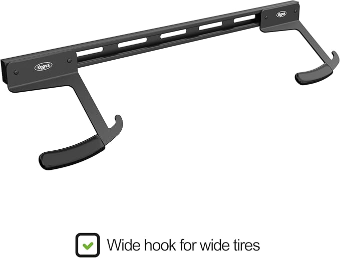 Koova Wall Mount Bike Rack | Steel Bike Mount | Adjustable Hangers | Easy Mount | USA Made
