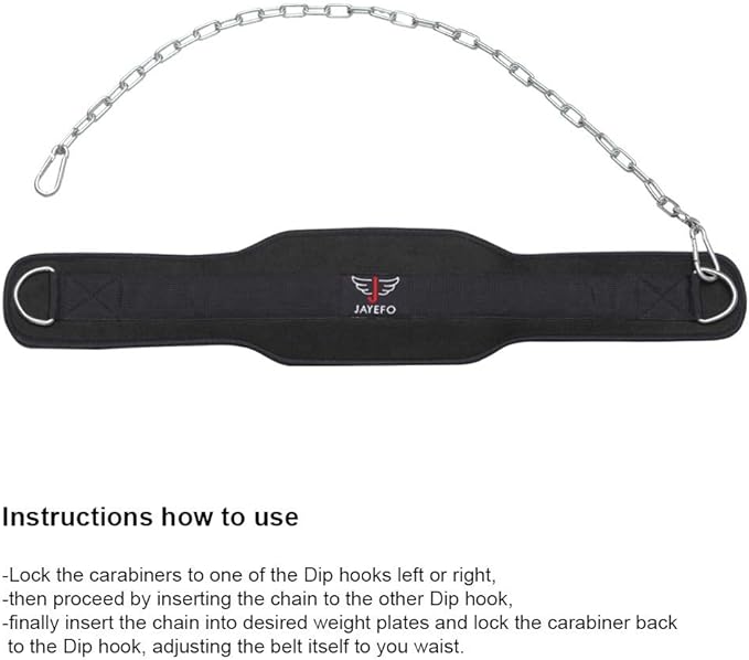 JAYEFO DIP BELT WITH CHAIN INDUSTRIAL STRENGTH STEEL 36 INCHES