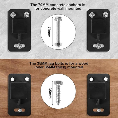Doorway Pull up Bar Heavy Duty Wall Mount Chin Up Bars, Joist/Beam Pull Up Bar With Wood Mount and Wall Mount Screws