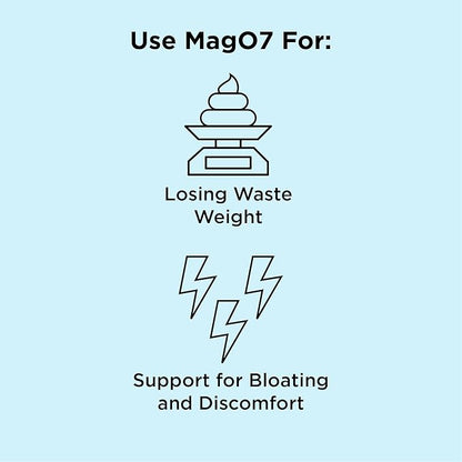 nbpure MagO7 - Natural Colon Cleanse & Detox - Occasional Constipation Relief, Stool Softening, & Bloating Support for Men & Women - Ozonated Magnesium Oxide, 90 Capsules