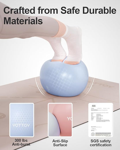 Pilates Ball, 10-inch Exercise Ball with Anti-Burst Technology