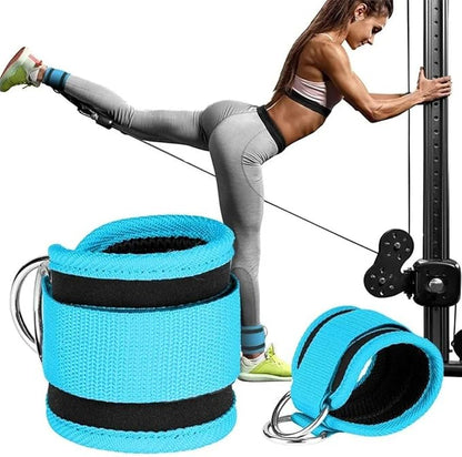 Ankle Straps Ankle Resistance Bands Wrist Cuffs Padded Straps Adjustable Fitness Glute Kickback D-Ring for Cable Machine Gym Foot Leg Training Brace Support 1 Pair