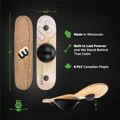 Spinning Wooden Balance Board & Agility Training Equipment