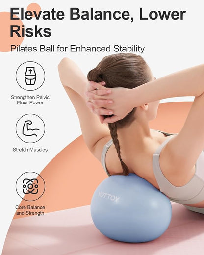 Pilates Ball, 10-inch Exercise Ball with Anti-Burst Technology