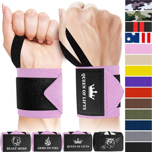 TECEUM Weightlifting 18" & 12" Wrist Wraps with Thumb Loop – Heavy Duty Wrist Workout Braces for Men and Women – Ideal for Powerlifting, Strength Training, Bodybuilding