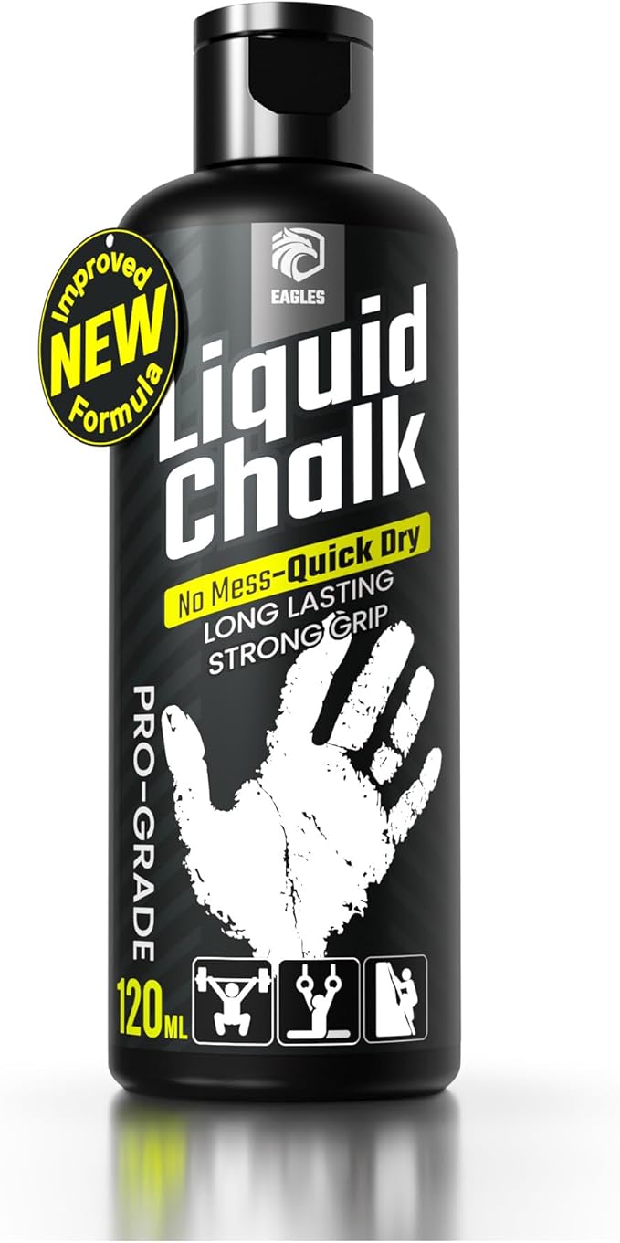 EAGLES Pro Grade Liquid Chalk 50, 120 or 280ml Mess-Free Chalk for Weightlifting, Gymnastics Rock Climbing, Dancing, Pole Grip, Sports & Workout Chalk - Sweat-Resistant and Long Lasting
