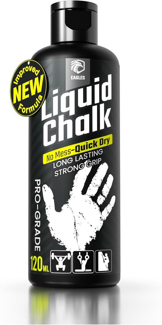 EAGLES Pro Grade Liquid Chalk 50, 120 or 280ml Mess-Free Chalk for Weightlifting, Gymnastics Rock Climbing, Dancing, Pole Grip, Sports & Workout Chalk - Sweat-Resistant and Long Lasting