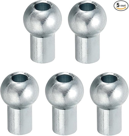 PATIKIL Cable Ball Stopper, 5pcs Gym Machine Accessories for 5mm Cable Fitness Equipment Wire Rope Port Joint Replacement Parts for Home Gym Machine, Silver