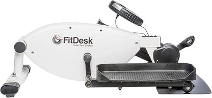 FitDesk Under Desk Bike Pedal Machine with Magnetic Resistance for Quiet, Fluid Motion - Adjustable Tension with Digital Performance Meter