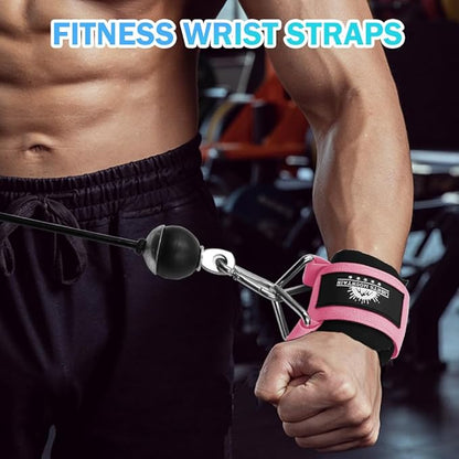 Adjustable Wrist Cuffs Neoprene Padded Straps for Cable Machines Strength Training Equipment