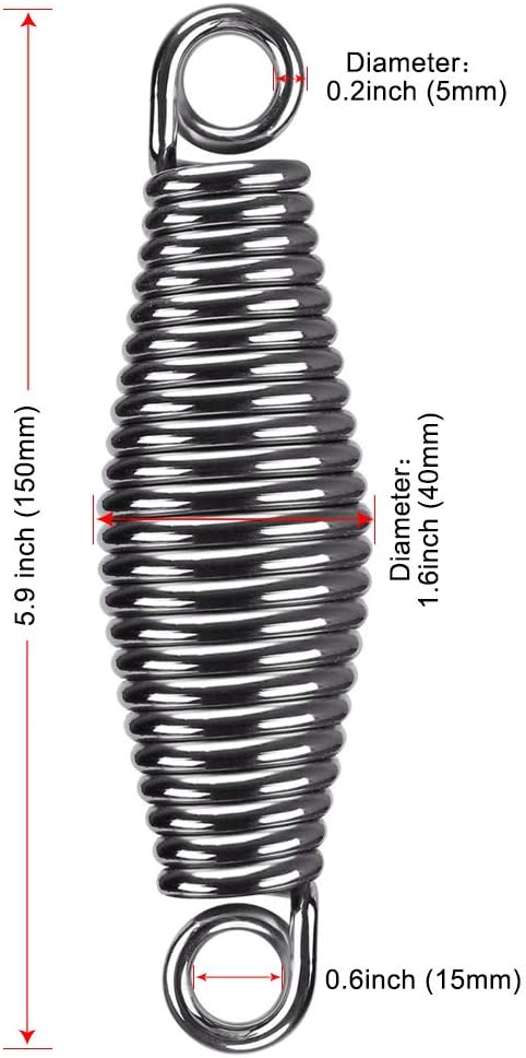 SELEWARE Heavy Duty Bag Spring for Punching Bag - Chrome Plated with Secure Closed-Loop Design for Boxing, MMA, and More, Smooth & Safe Suspension, Eliminates Ceiling Vibration During Boxing Workouts