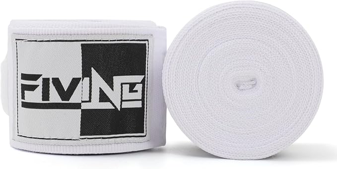 FIVING Boxing Hand Wraps Inner Gloves for Men Women, 180 Inch Elasticated Thumb Loop Bandages, Wrist Wrap Protection Muay Thai MMA Kickboxing Martial Arts Punching Bag Training