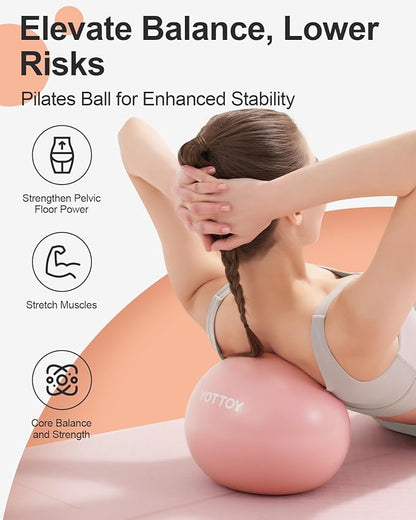 Pilates Ball, 10-inch Exercise Ball with Anti-Burst Technology