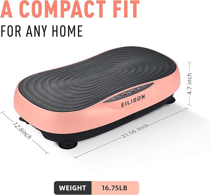 EILISON FITABS 3D Vibration Plate Exercise Machine with Seat - Ocsillation, Pulsation + Vibration Platform, Push Up, Vibration Machine for Lymphatic Drainage, Weight Loss, Recovery