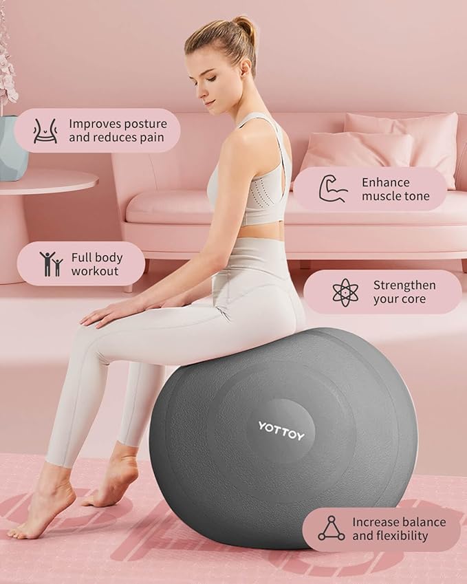 Anti-Burst Exercise Ball for Working Out