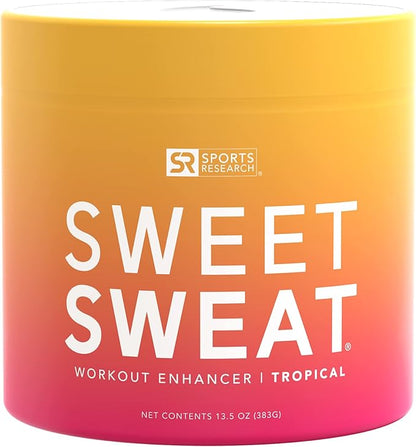 Sweet Sweat 'Workout Enhancer' Gel - Maximize Your Exercise & Sweat Faster - 13.5oz Jar (Tropical Scent)