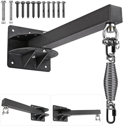SELEWARE Wall Mount Heavy Bag Hanger Heavy Duty Punching Bag Hanger Adjustable Boxing Bag Bracket for Home Gym Indoor Outdoor Boxing, Muay Thai and MMA Training