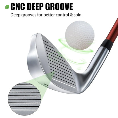 MAZEL Golf Individual Iron 1,2,3,4,5,6,7,8,9, Golf Iron with Steel Shafts for Right Handed Golfers