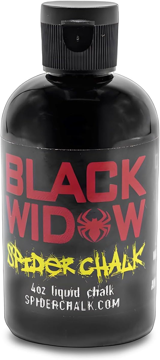 SPIDER CHALK Black Widow Liquid Chalk No Mess Weightlifting Gym Chalk, Lab-Grade, Skin-Friendly Safe Ingredients, Made in The USA