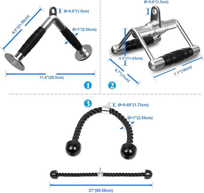 POWER GUIDANCE Cable Machine Attachment, LAT Pulldown Attachments, Cable Attachments for Gym, Home Gym Accessories