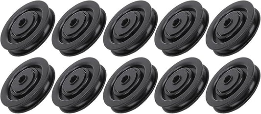 Keenso 10 Pcs 75mm/90mm Universal Nylon Bearing Pulley Wheel Fitness Hoisting Equipment for Cable Machine Gym Equipment