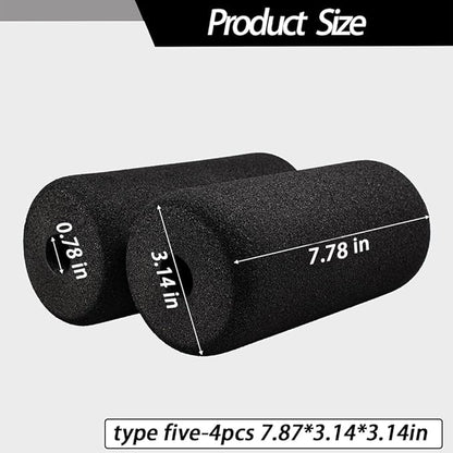 Foot Foam Pads Rollers(7.87in*3.14in*3.14in) for Exercise Machine, Inversion Table, Workout Bench, Sits Ups Replacement Parts, Marcy Home Gym Accesories