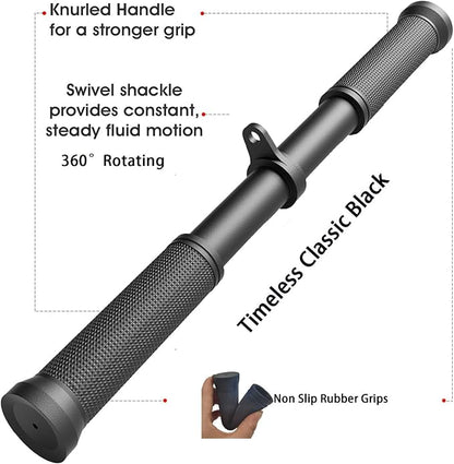 Kinglotus Cable Machine Attachment Straight Bar Tricep Rope Double D Handle for Home Gym Weight Equipment Accessories.