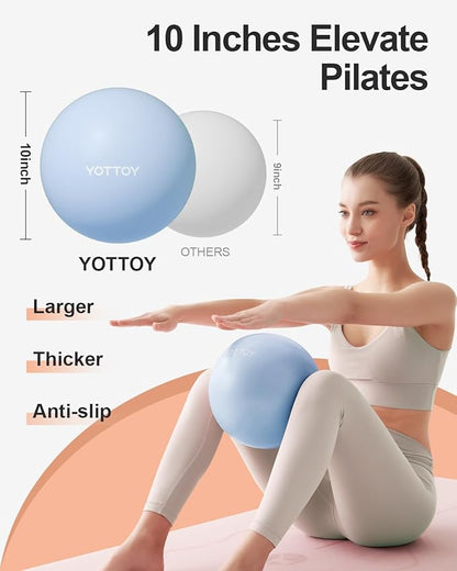 Pilates Ball, 10-inch Exercise Ball with Anti-Burst Technology