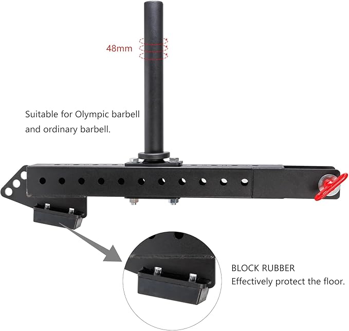 Multi Use Belt Squat Attachment with Lever Arms fits for 3"X 3" Square Tube Power Cages Home Gym Accessory for Strength Training with 330 lbs Capacity (Not included squat belt)