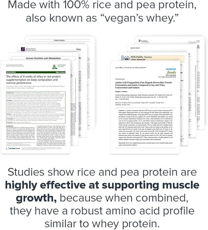 LEGION Plant+ Vegan Protein Powder, Chocolate - Rice and Pea, Plant Based Protein Blend. Gluten Free, GMO Free, Naturally Sweetened and Flavored, 20 Servings, (Chocolate)