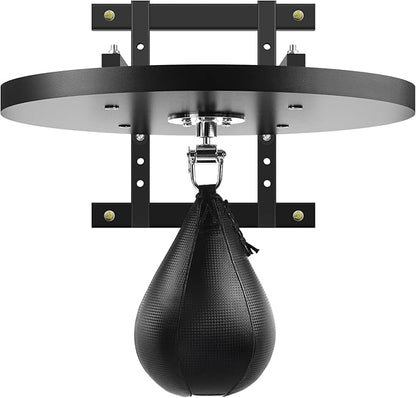 Adjustable Speed Bag Platform Kit with Speed Punching Bag & Professional Speed Bag Swivel for Boxing Training, Exercise, Fitness