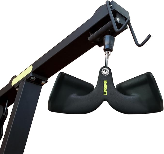 Home Gym Fitness Rowing T-bar V-bar Pulley Cable Machine Attachments, Bicep Curl Tricep Lat pulldown Bar Back Strength Training Handle Grips Lat Pull Down Bar Press Down Exercises