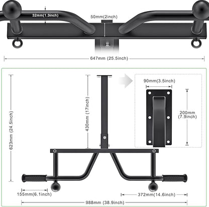 Kipika Heavy Duty Wall Mounted Pull Up Bar