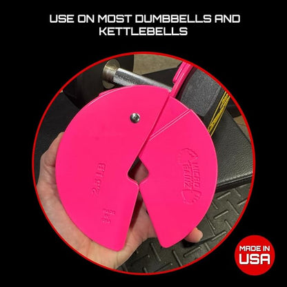 Micro Gainz Dumbbell Fractional 2.5 lb Weight Plate, Ideal for Micro Loading, (Choose Color) 4 Piece Fractional Weight Plates, Designed for Dumbbell Training, Made In USA