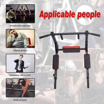 ptlsy Wall Mounted Pull Up Bar Multifunctional 440 Lbs