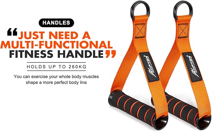 HPYGN Cable Machine Handles, Exercise Handles for Resistance Bands, Cable Handles Gym Equipment, Grip Attachments Great for Cable Training Pulley System Home Gym