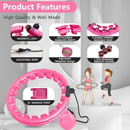 U1-28/30 Knots, Magnetic Lock Smart Weighted Hula Hoop