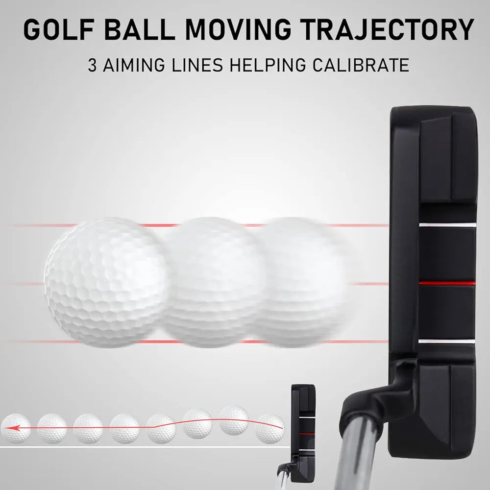 KOFULL Golf Putter, Golf Putters for Men Right Handed - 35 Inches Men's Putter Right Handed Golf Gifts for Men, Rubber Grip Blade Putter for Indoor or Outdoor Training