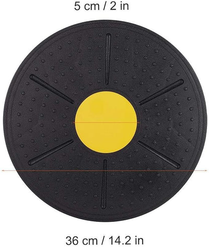 VGEBY Wobble Balance Board, Plastic Workout Stability Disc Yoga Training Fitness Exercise Stability Balancing Trainer(Orange) Yoga Supplies
