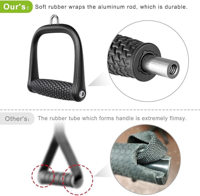 Kipika Tricep Pull Down Attachment, Cable Machine Accessories for Home Gym, Cable Machine Attachments Pulley System Gym, LAT Pull Down Attachment Weight Fitness