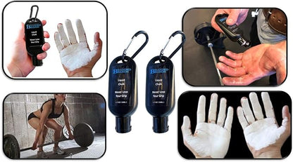 Liquid Chalk & Weightlifting Straps for Rock Climbing, Powerlifting, Cross Training, Mess Free Gym Approved, Dries Fast