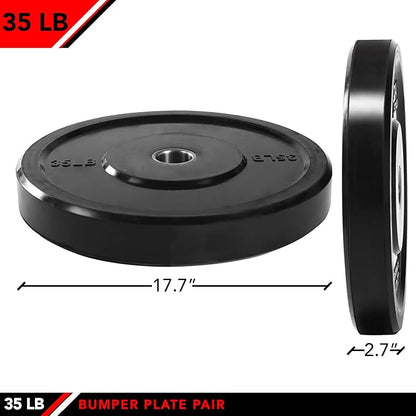 JFIT Olympic 2" Cast Iron Grip Plate OR 2" Rubber 6 Weights (2.5lbs to 45lbs) Plates