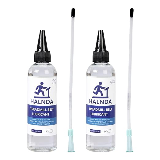 Treadmill Lubricant for Belt,100% Silicone Treadmill Oil Belt Lubricant, Twist Cap and Application Tube Easy for Full Belt Width Lubrication,Suitable for All Kinds of Treadmills(5 Oz, 2-Pack)