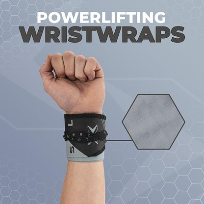 PICSIL Adjustable Wrist Support, Premium Fabric Weightlifting and Yoga Sweat Bands for Gym, for Women and Men, 1 Pair