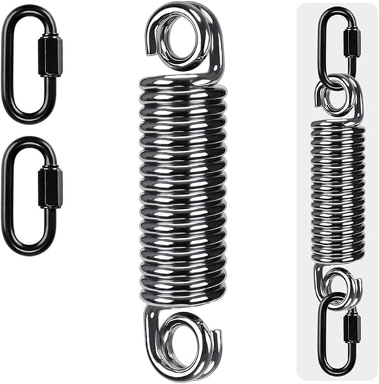 SELEWARE Heavy Duty Bag Spring for Punching Bag - Chrome Plated with Secure Closed-Loop Design for Boxing, MMA, and More, Smooth & Safe Suspension, Eliminates Ceiling Vibration During Boxing Workouts