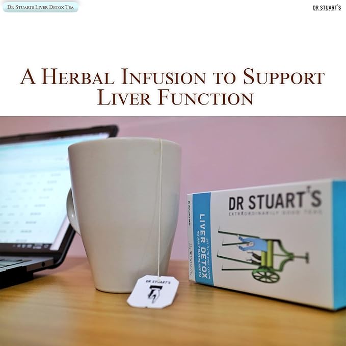 Dr Stuart's Liver Detox Tea - 90 Teabags (15 bags x Pack of 6) | with Dandelion Root, Centaury Herb & Milk Thistle | Supports Healthy Liver | Naturally Caffeine Free