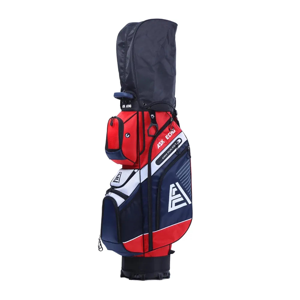 ASK ECHO T-Lock Golf Cart Bag with 14 Way Organizer Divider Top, Premium Cart Bag with Handles and Rain Cover for Men