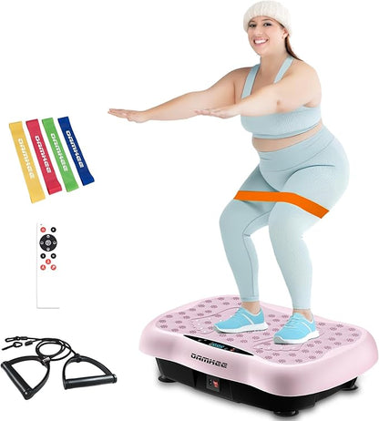 Vibration Plate Exercise Machine, Vibration Plateform for Lymphatic Drainage, Whole Body Workout Vibrate Fitness Board for Weight Loss Shaping Toning, Home Gym Equipment