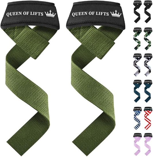 TECEUM Wrist Lifting Straps with Neoprene Padding Support – Heavy Duty Wrist Workout Straps For Men and Women – Ideal for Powerlifting, Strength Training, Bodybuilding