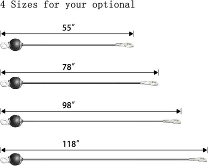 Pulley Cable Thick 5mm Steel Wire Rope for Cable Machines Home Gym Equipment Replacement Fitness Exercise Attachment